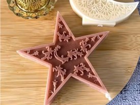 Molde silicona modelo estrella 